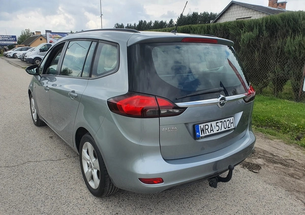 Opel Zafira cena 33900 przebieg: 155000, rok produkcji 2012 z Krzywiń małe 277